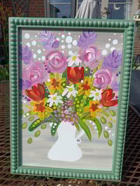 Image 2 of Original framed art, jug bouquet 