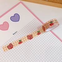 Image 1 of Gingham Bear Washi Tape
