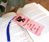 Image 2 of Woman with Flowers, I'm worth it...will forever be worth it handmade bookmark