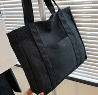 Image 1 of Canvas Tote Bag (black)