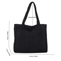 Image 4 of Canvas Tote Bag (black)