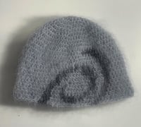 01 / Grey Swirl Brushed Mohair Beanie 