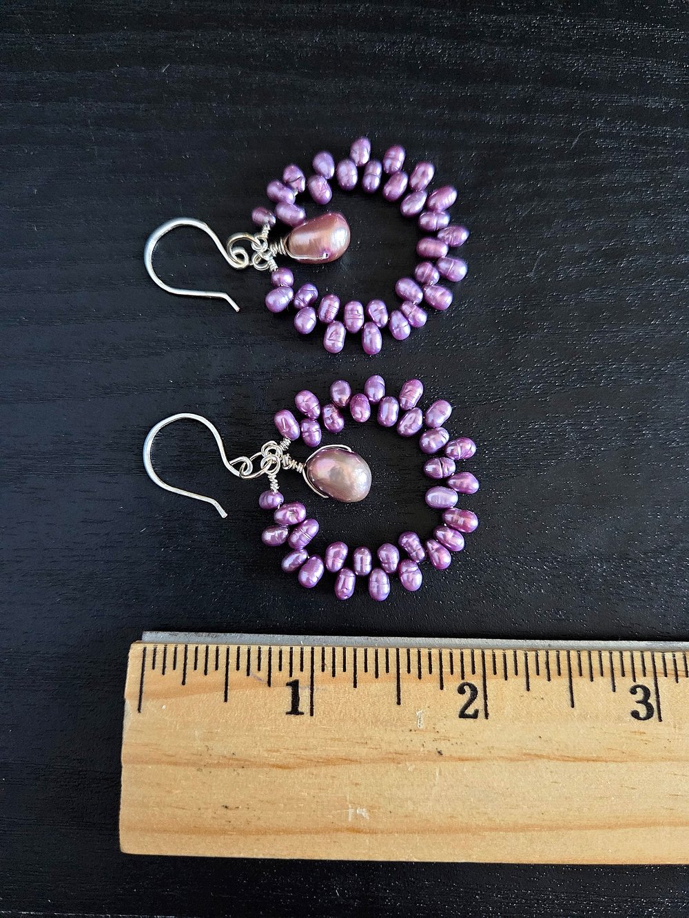 Image of Lilac Freshwater Pearl Bridal Earrings