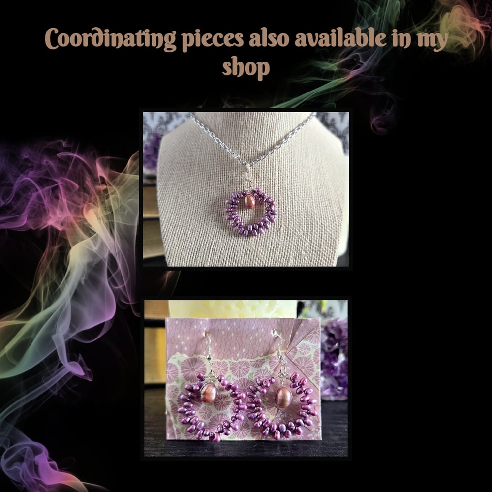 Image of Lilac Freshwater Pearl Bridal Earrings