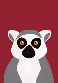 Lemur A5 art print