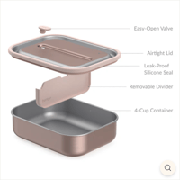 Image 4 of Bentgo Stainless Steel Leak-proof lunchbox microwave-wave safe 1200ml Rosegold