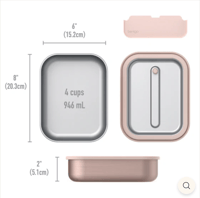 Image 5 of Bentgo Stainless Steel Leak-proof lunchbox microwave-wave safe 1200ml Rosegold