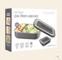 Image 2 of Bentgo Stainless Steel Leak-proof lunchbox microwave-wave safe 1200ml Charcoal Black
