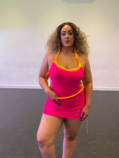 Image of Pink yellow co ord