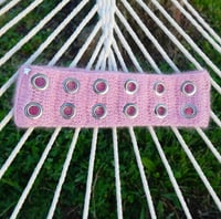 Image 1 of grommet headband - pink (no ties)
