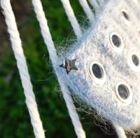 Image 2 of grommet headband - blue (no ties)