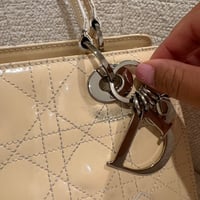 Image 2 of Christian Dior East West Bag in Beige Patent Leather