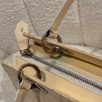 Image 3 of Christian Dior East West Bag in Beige Patent Leather