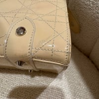 Image 4 of Christian Dior East West Bag in Beige Patent Leather