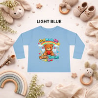 Image 4 of Toddler Long Sleeve Tee — "God Made Me Beary Special" Cute Bear Christian Kids Shirt