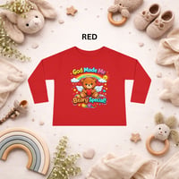 Image 5 of Toddler Long Sleeve Tee — "God Made Me Beary Special" Cute Bear Christian Kids Shirt