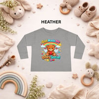 Image 6 of Toddler Long Sleeve Tee — "God Made Me Beary Special" Cute Bear Christian Kids Shirt