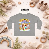 Image 2 of Toddler Long Sleeve Tee — "I Belong to Jesus" Christian Kids Shirt