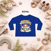 Image 4 of Toddler Long Sleeve Tee — "I Belong to Jesus" Christian Kids Shirt