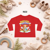 Image 6 of Toddler Long Sleeve Tee — "I Belong to Jesus" Christian Kids Shirt