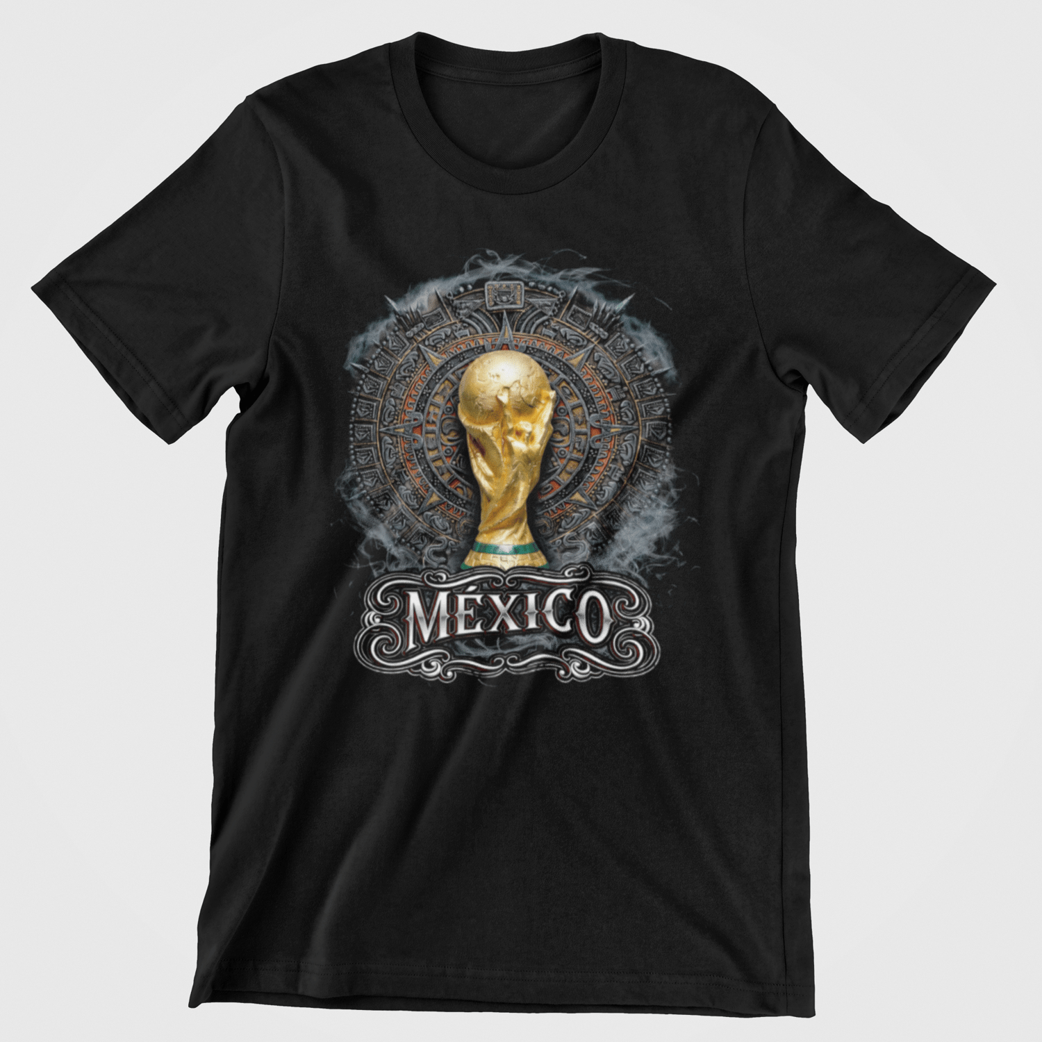 Image of Mexico World Cup Trophy T-Shirt — Vintage Aztec Soccer Fan Tee