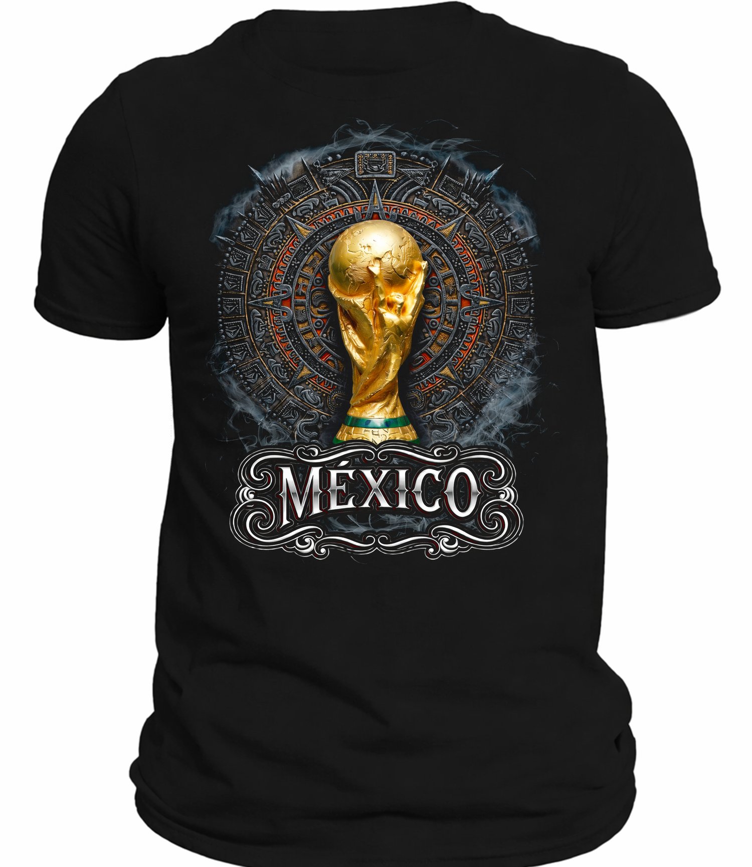 Image of Mexico World Cup Trophy T-Shirt — Vintage Aztec Soccer Fan Tee