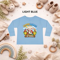 Image 5 of Toddler Tee - "Little Lambs of God" Cute Christian Kids Long Sleeve Shirt