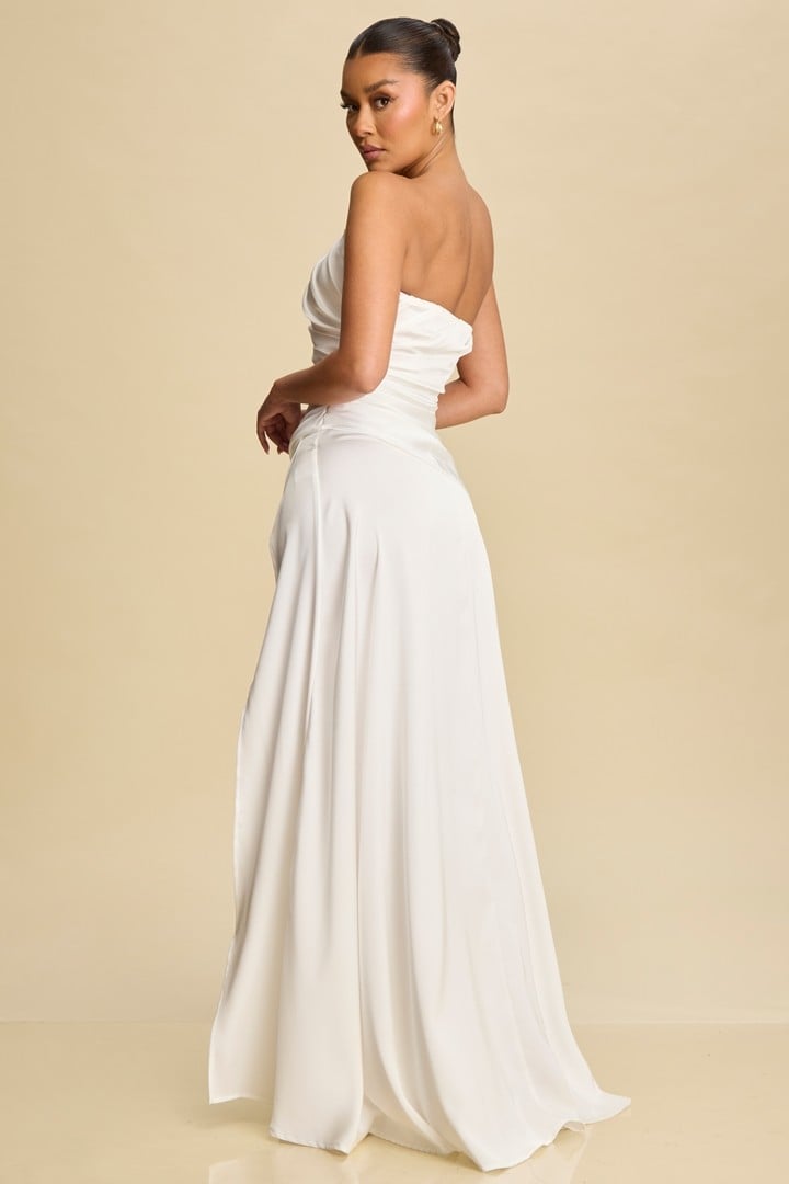 Image of Ivory Elegance Bustier Dress