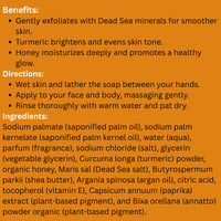 Image 5 of 7 oz Dead Sea Minerals Turmeric and Honey Soap Bar
