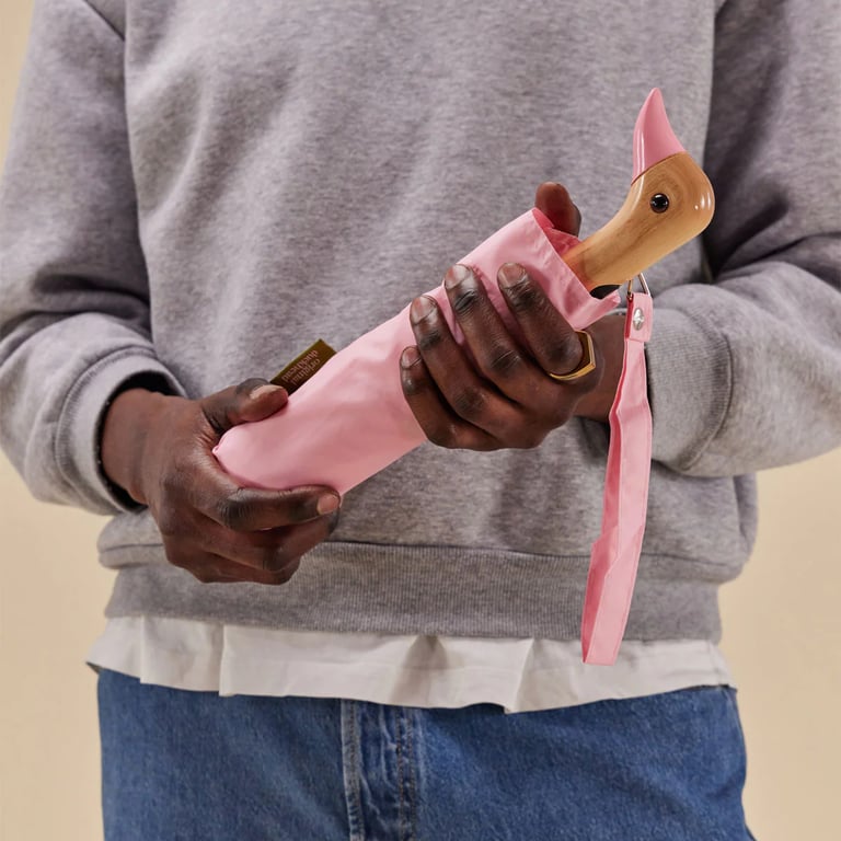 PARAPLUIE CANARD ROSE CLAIR Image 2