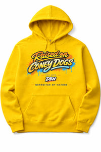 Image 4 of Raised on Coney Dogs Detroit Hoodie – DBN Streetwear Classic