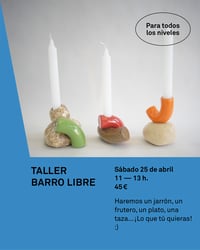 Image 1 of Taller Barro libre abril