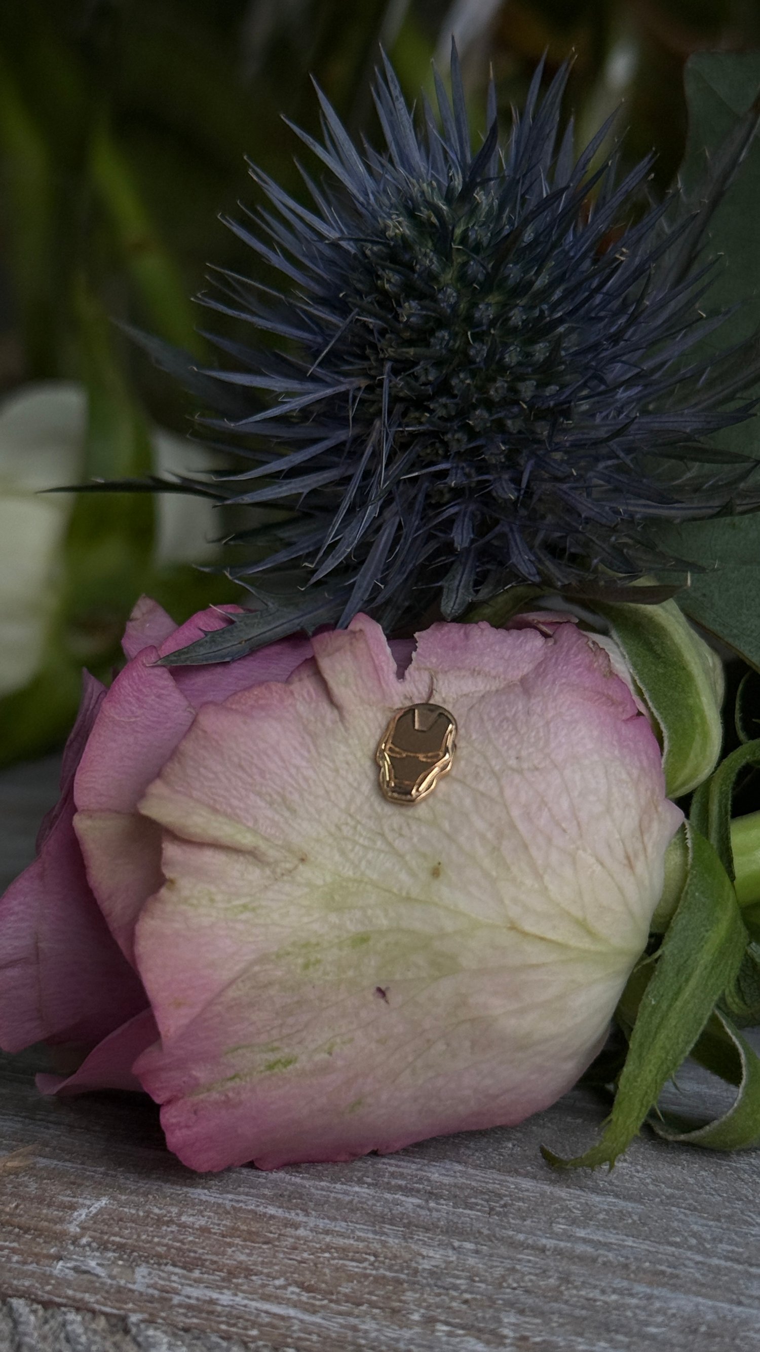Image of 14k yellow gold Iron Man