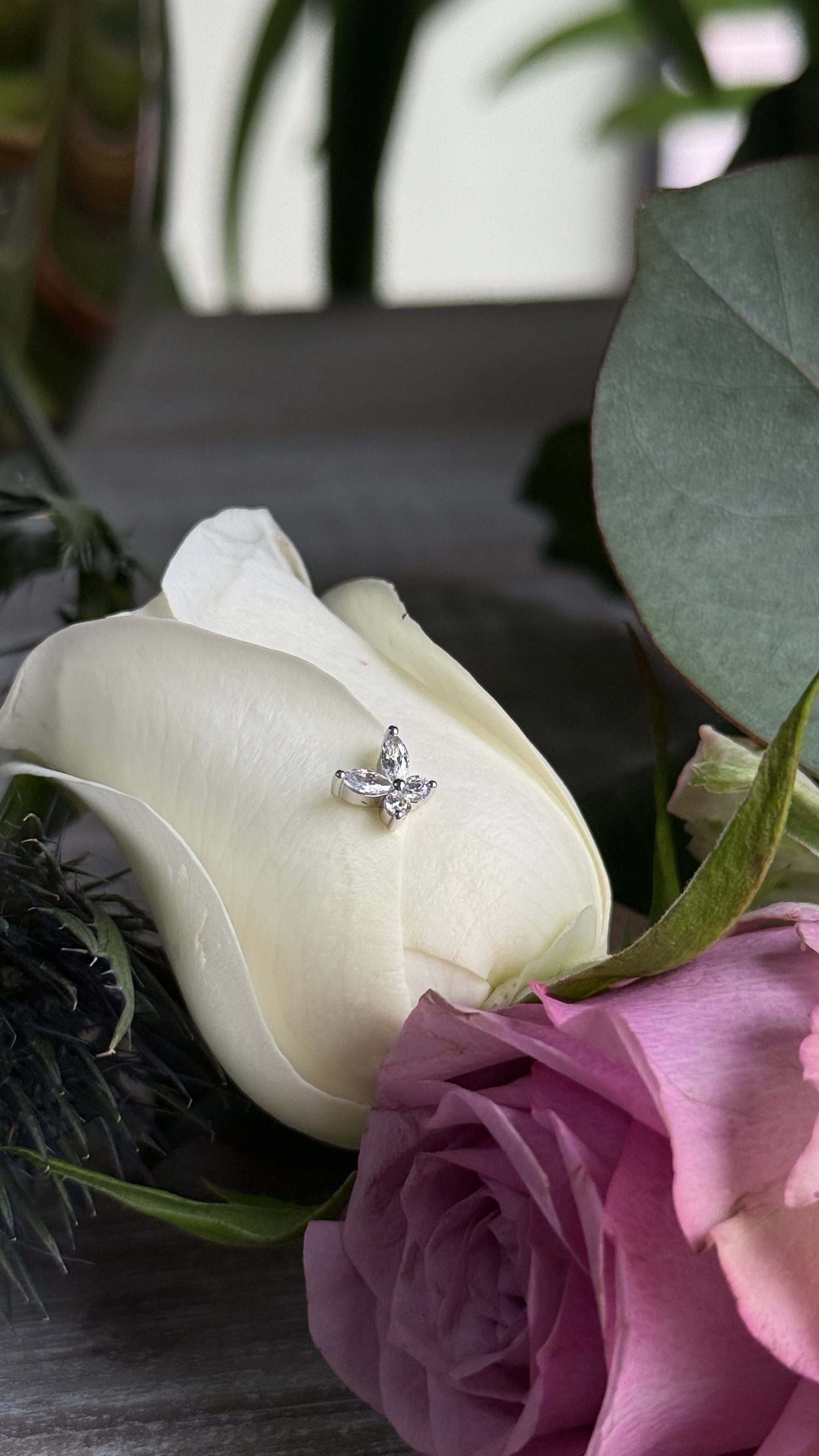 Image of White gold butterfly 14k