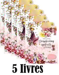 5 exemplaires - Livre "Scrapbooking et aquarelle"- Utiliser l'aquarelle dans le scrapbooking