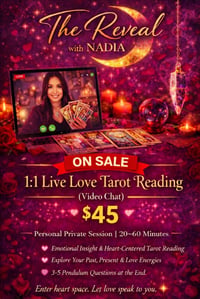🔮 The Reveal with Nadia — 1:1 Live Love Tarot Reading (Video Chat)