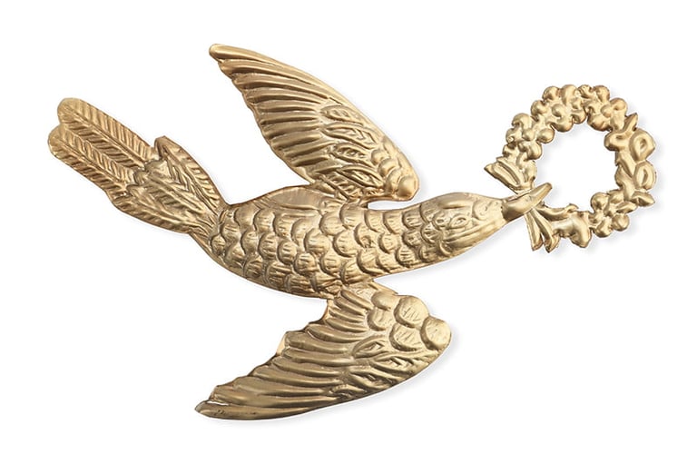 ORNEMENT OISEAU ET COURONNE