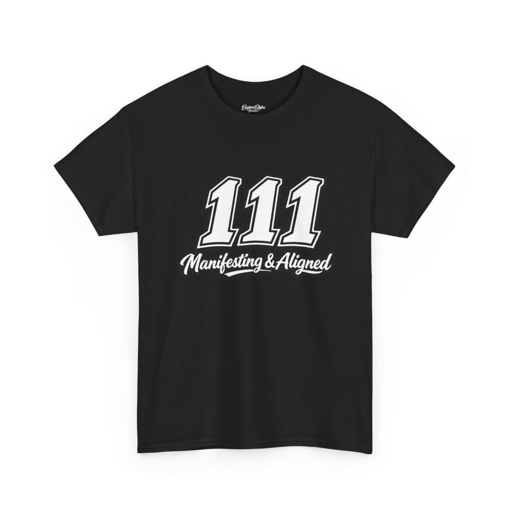 Image of Unisex T-Shirt — "111 Manifesting & Aligned" Spiritual Numerology Tee