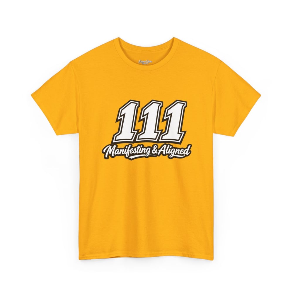 Image of Unisex T-Shirt — "111 Manifesting & Aligned" Spiritual Numerology Tee