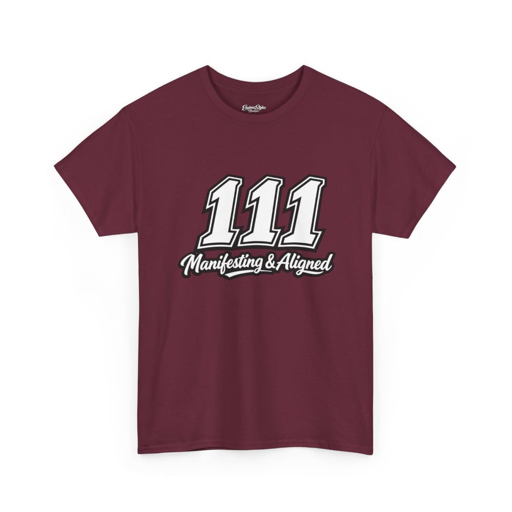 Image of Unisex T-Shirt — "111 Manifesting & Aligned" Spiritual Numerology Tee