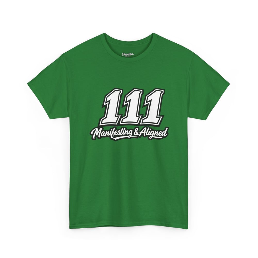 Image of Unisex T-Shirt — "111 Manifesting & Aligned" Spiritual Numerology Tee