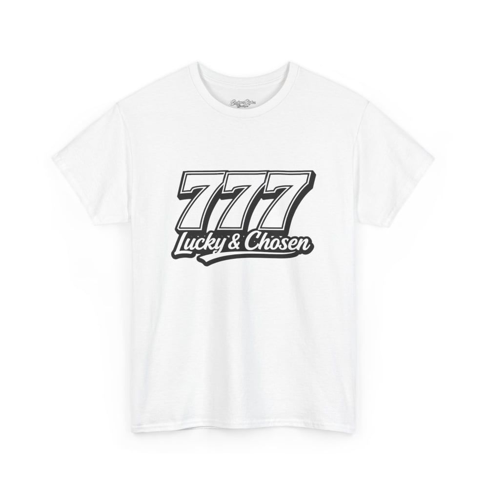 Image of Unisex T‑Shirt — '777 Lucky & Chosen' Retro Graphic Tee