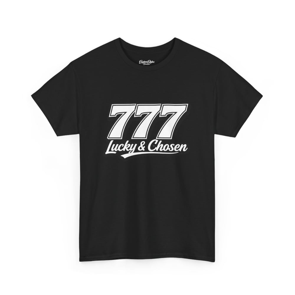 Image of Unisex T‑Shirt — '777 Lucky & Chosen' Retro Graphic Tee