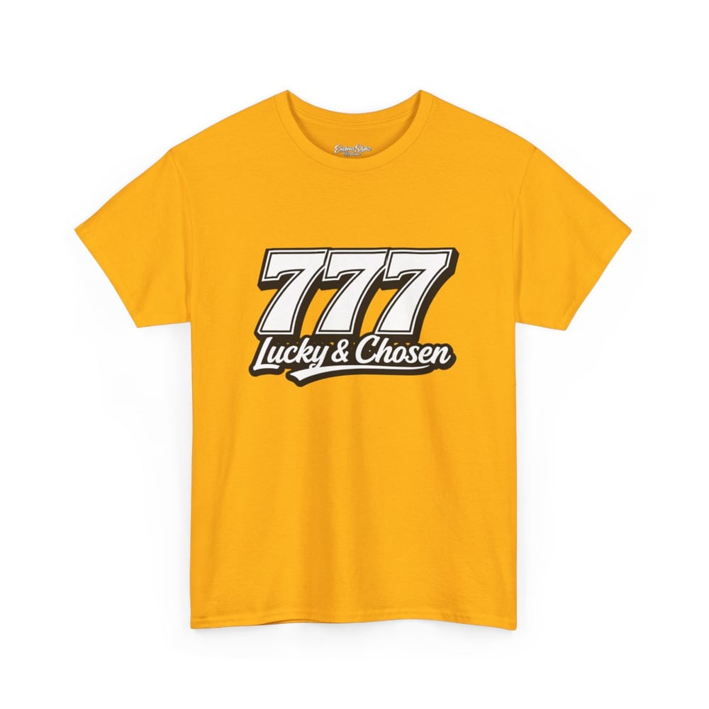 Image of Unisex T‑Shirt — '777 Lucky & Chosen' Retro Graphic Tee