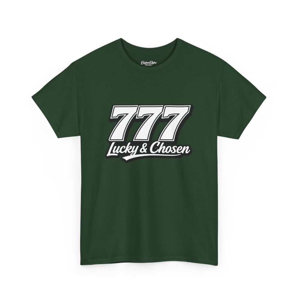 Image of Unisex T‑Shirt — '777 Lucky & Chosen' Retro Graphic Tee