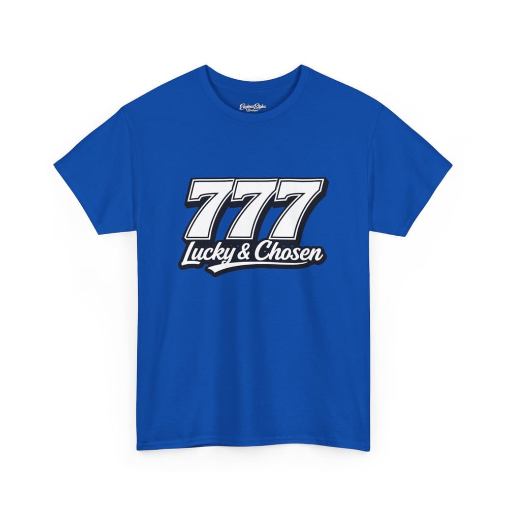 Image of Unisex T‑Shirt — '777 Lucky & Chosen' Retro Graphic Tee