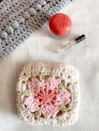 Image 1 of spring series 🌸 sakura crochet pouch