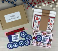 Image 1 of Patriotic Card Making Kit for Adults to DIY 6 Fourth of July Greeting Cards for Independence Day