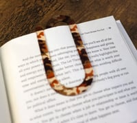 Image 2 of Handmade Trendy Jumbo Acrylic Paperclip with a Camo Design, bookmark, pages, paper, office, gift