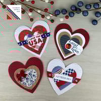Image 10 of Patriotic Fourth of July Card Toppers for Scrapbooks, Junk Journals and Papercrafts